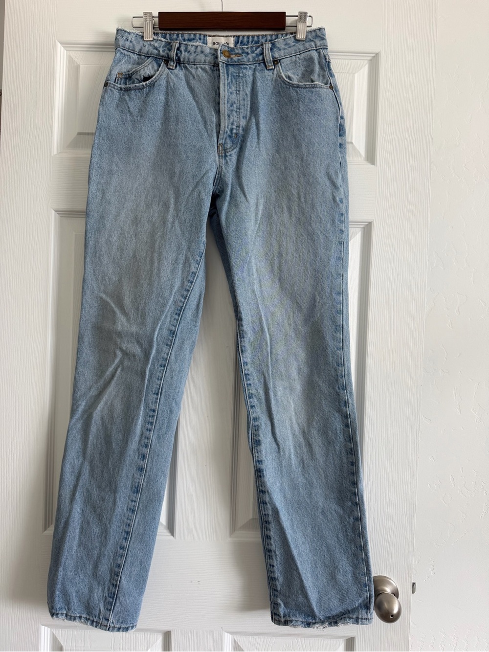 Rolla’s Classic Straight High Rise Jeans G’Day Mate Light Wash Size 28